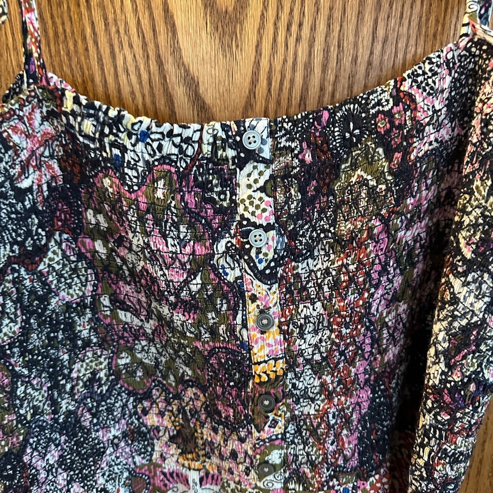 Multicolor Patchwork Spaghetti Strap Dress - image 3